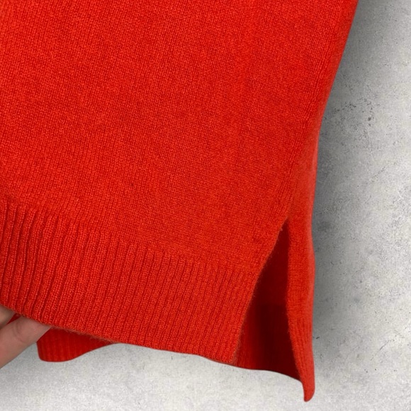 Anthropologie 100% Cashmere V-Neck Knit‎ Sweater Size Small Orange Bohemian Boho - Picture 9 of 14
